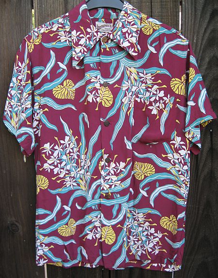 SOLD - Vintage 40s Watumull's Silky Rayon Hawaiian Shirt C42